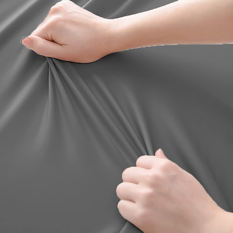 rismart Elastic Tablecloth PU Leather Rectangular Waterproof Oil Resistant Table