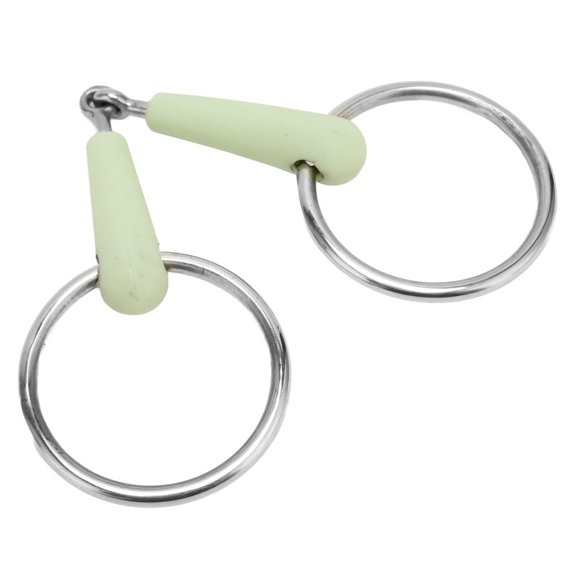 Horse Snaffle Bit Rubber Wrapped Stainless Steel Loose Ring Horse