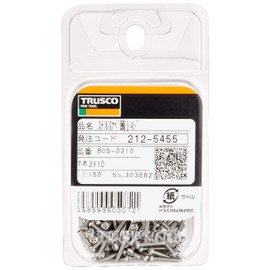 TRUSCO(トラスコ) ナベ頭小ネジ ステンレス 全ネジ M2×10 150本入 B05-0210