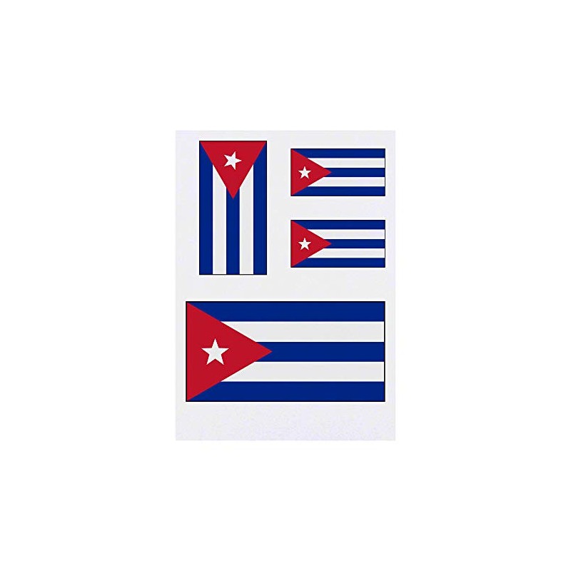 4 x 'Cuba Flag' Temporary Tattoos (TO00015079)