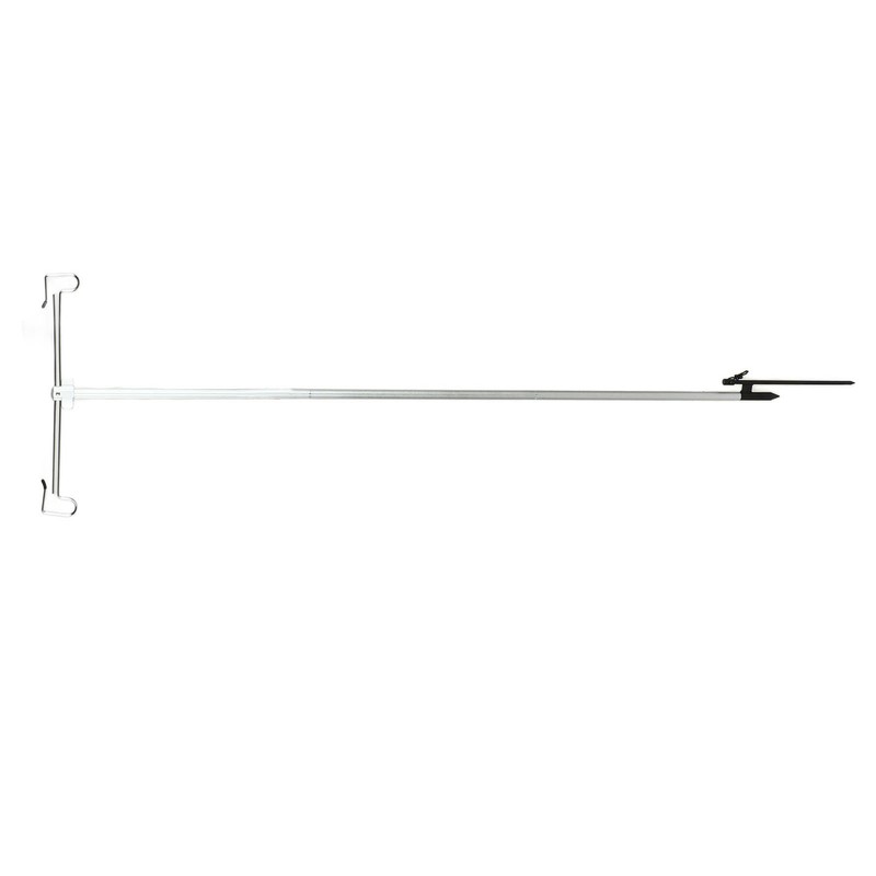 Camping Lamp Pole Retractable Double Light Hooks Retro Style Metal