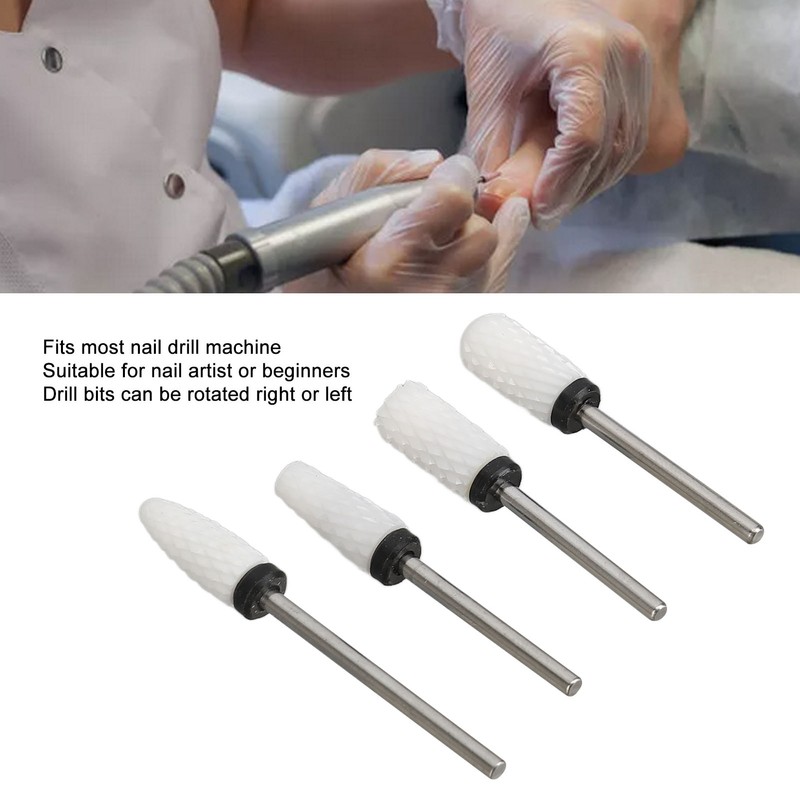40Pcs Nail Drill Bit 4 Types Ceramic Nail Removal Bit