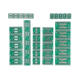 7Values*5Pcs PCB Proto Boards SMD to DIP Adapter Plate Converter Including(SOP8 MSOP10 SOP14 SOP16 SOP20 SOP24 SOP28)