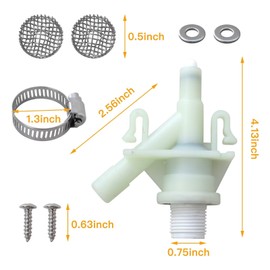 XSPANDER New Water Valve Kit 385311641 Fit for Dometic 300 310 320 series Water Valve Pedal-flush Toilets Flush Valve VacuFlush Valves Replacement