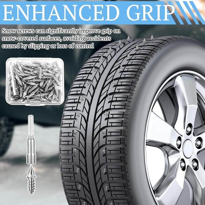 Shimeyao 100 Pcs 27 mm Tungsten Carbide Screw Tire Studs