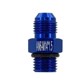 Motorsport an -6 (AN6 an 06) to M14x1.5 Metric Adapter Blue