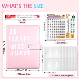 100 Envelope Money Saving Challenge  Budget Binder with Cash Envelopes | Upgraded Finance Organizer for Savings Goals | Personal Finance & Budgeting Hack #MoneySavingChallenge #BudgetGoals #FinancialOrganizer:_black