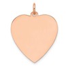 925 Sterling Silver Rose Gold Plated Engraveable Love Heart Pendant