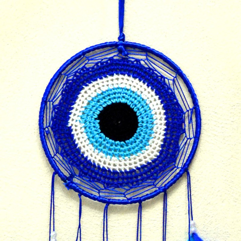 Reiki Crystal Products Evil Eye Dream Catcher Wall Hanging for