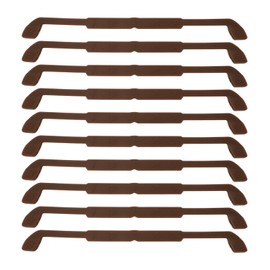Sscon 10Pcs Silicone Glasses Straps Elastic Sports Glasses Strap Eyewear Retainers Brown