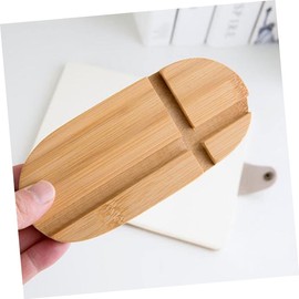 Gatuida Bamboo Desktop Smartphone Stand Ergonomic Multi-Function Cellphone Holder for Tablets Lightweight and Sturdy Design for Home Office Travel