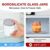 iyayayuanyuan 16oz Borosilicate Glass Jars with Lids - Freezer to