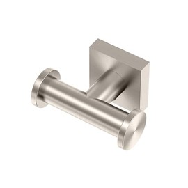 Glam Too Double Robe Hook, Satin Nickel