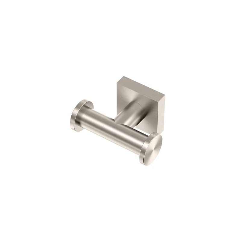 Glam Too Double Robe Hook, Satin Nickel