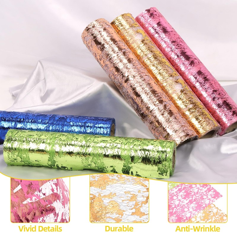 Mardatt 1 Roll Glitter Metallic Table Runner, 11in x 30Ft