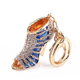 HEEPDD Keychain, High Heel Key Ring, Crystal High Heel Shoe Pendent Key Ring for Women Ladies Girls Phone Keys Purse Bag Decoration