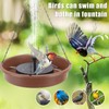 Solar Bird Bath Fountain Pump Hanging Style Deck Mount Metal