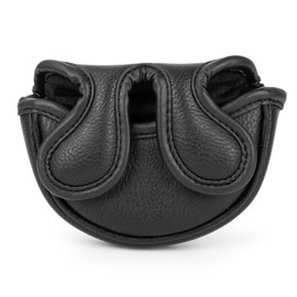Golf Putter Cover Leather Small Mid-Size Center Shafted Mallet Putter Cover Headcover Cover Golf Club Covers Magnetic Closure for Most Brand Center Shafted Putter (for Center Shafted Mallet)