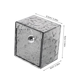 Healvian Cotton Pad Holder with Flip Lid Wall Mounted Bathroom Storage Box for Cotton Swabs Makeup Organizer Stylish Space Saving Design for Vanity Cosmetic Essentials