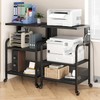 GAOMON Printer Stand, Large Printer Table with Power Outlets and