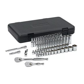 GearWrench 80550 57pc 3/8" Drive 6pt SAE/Metric Socket Set w/90 Tooth Ratchets