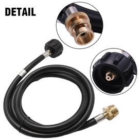 Aynaxcol 6ft Propane Adapter Hose for Weber Q1000 Q1200 Gas Grill 1lb to 20lb, Replacement for QCC1/Type1 Tank Connect to 1 LB Bulk Portable Appliances to 20 lb Propane Tank