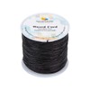 PH PandaHall Black Waxed Polyester Cord, 116 Yards 0.5mm Round