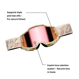 100% ACCURI Donut Le - Motocross & Mountain Bike Goggles - Adult Moto Goggles for Unmatched Clarity - Motocross Eyewear with Durable & Unique Design - (Pack of 2)