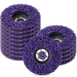 Landhoow 12 Pack Strip Discs Rust Remover Wheel 4-1/2'' x 7/8'' Stripping Wheel Paint Disc Abrasive for Rust Oxidation Welds Metal and Wood Angle Grinder (Purple)