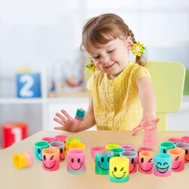 36 PCS Mini Slinky Rainbow Springs Toys for Kids Party Bag Fillers, Xndryan Small Smile Spring Toys for Pinata Party Favors Stocking Fillers for Boys Girls, School Rewards, Class Prizes