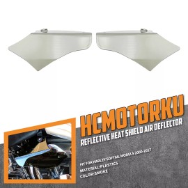 HCMOTORKU Saddle Smoke Heat Shield Air Deflectors Fit For Harley Softail Fat Boy 2000-2017