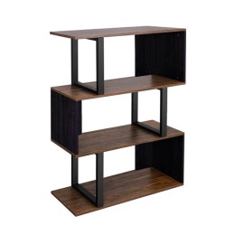 YQ FOREVER Modern Wooden Bookshelves Corner Desk Bookcase Combination Wood MDF Display Rackcolor: as picture, size: 60*30*96cm
