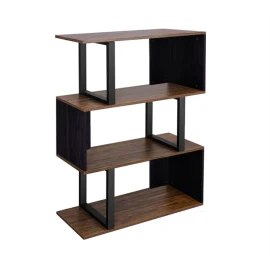 YQ FOREVER Modern Wooden Bookshelves Corner Desk Bookcase Combination Wood MDF Display Rackcolor: as picture, size: 60*30*96cm