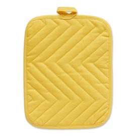 DII Heat Resistant Quilted Cotton, Pocket Potholder, 7x9, Yellow, 3 Piece