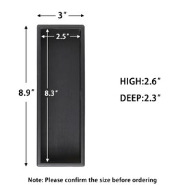 PRATIQUE Bamboo Drawer Organizer - Kitchen Utensil Organizer Silverware Tray Cutlery Holder，Office Desk Supplies and Accessories,8.9 * 3 * 2.6inch,Black