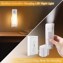 Enhon 4 in 1 LED Emergency Power Failure Night Light, 6 Pack Rechargeable Power Outage Lights, Motion Sensor Travel Night Light for Bedroom, Hotel Hallways, Hurricane