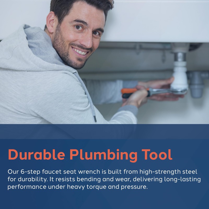 Plumb Craft 41SFS6 Steel 6 Step Faucet Seat Wrench