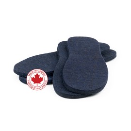 The Felt Store Wool Felt Insoles for Men and Women – 8mm Long-Lasting Shoe Inserts with Cushioning, Adjustable, Warm Wool Boot Insoles for Winter, 2 Pair