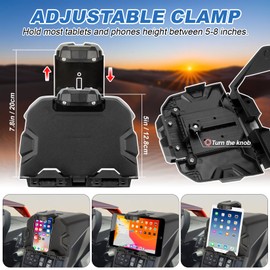 PSLER X3 Electric Device Tablet Cell Phone GPS Holder Mounts with X3 Storage Box Organizer Tray for Maverick X3 All Models X3 Max DS MR RC RS Turbo R RR 2017-2024 Accessories Replace OEM 715002874