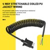 Oyviny 4 Way Flat Trailer Wiring Harness Coiled Cable 10.5