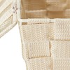 Relaxdays Storage Basket with Lid, Wicker Look, Bathroom Organiser, H