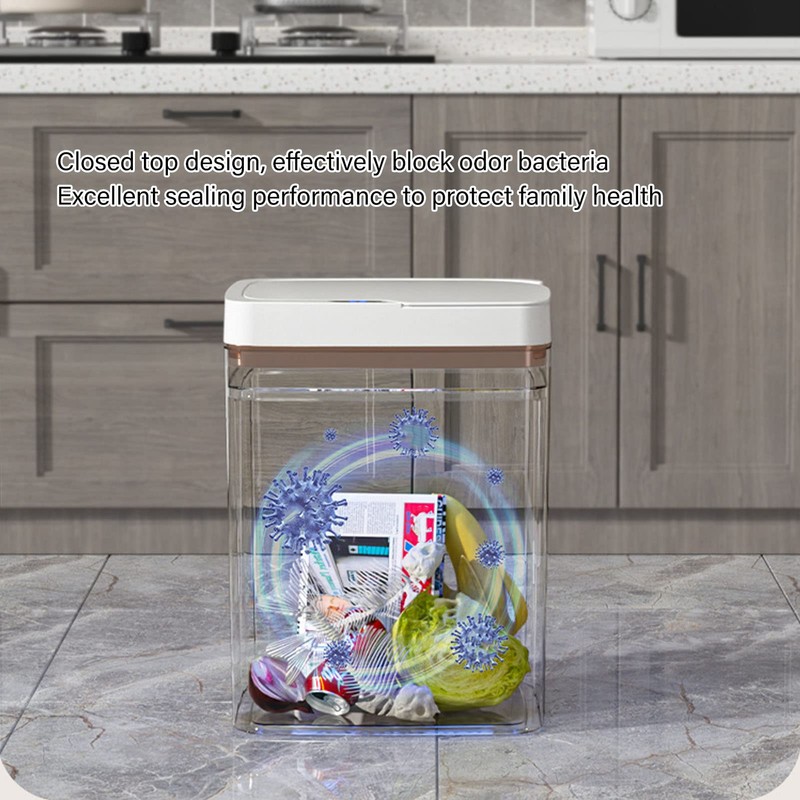 Automatic Bathroom Trash Bin, 18L Waterproof Motion Sensor Bathroom Bins
