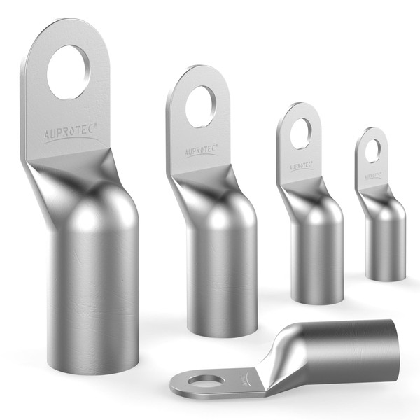 AUPROTEC 6 x Tubular Cable Lugs 70 mm² Hole Diameter