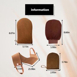 Self Tanning Mitt Applicator Kit – Self Tanner Mitt with Back Applicator & Exfoliating Glove for a Perfect Sunless Tan