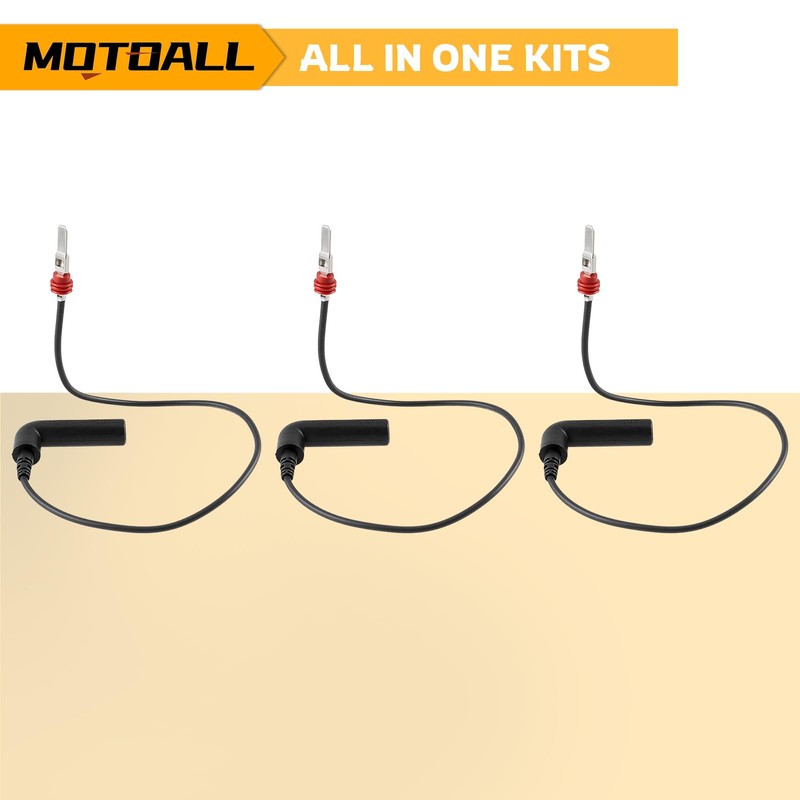 MOTOALL Coolant Heater Glow Plug Wire Harness 3 Pcs Fit