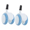 WHAMVOX 2pcs Replacement Wheels for Cart Walker Easy Install Plastic