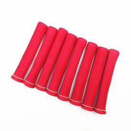 RainMan S 8 Pcs 1200° Spark Plug Wire Boots Heat Shield Protector Sleeve Replacement for SBC BBC Red