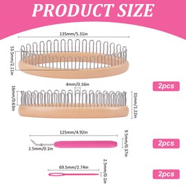 MAYJOYDIY 2 Set Sock Loom Kit Knitting Loom for Beginners Oval Sock Knitting Loom Set with Crochet Hooks & Knitting Needles for Sock Hat Scarf Shawl Blanket DIY Craft Sewing Accessories