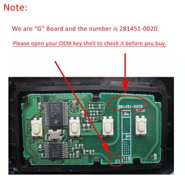 Smart Key Fob Remote Replacement Fits for Toyota Rav4 2013 2014 2015 2016 2017 2018 Keyless Entry Remote Control HYQ14FBA G Board 0020 (281451-0020) 89904-0R080 89904-42070 4BTN