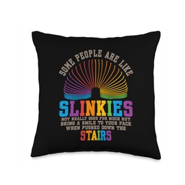 Some People Are Like Slinkies Sarcasm Throw Pillow